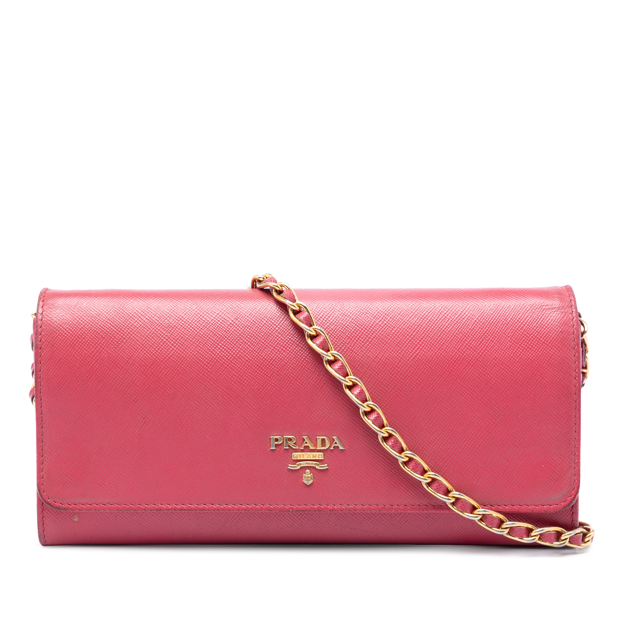 Pre-Loved Prada Saffiano Wallet On Chain